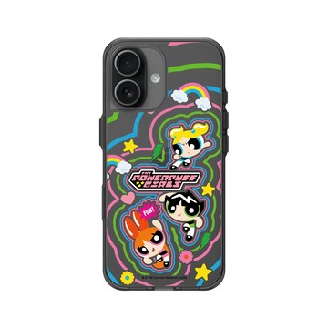 iPhone 17 Clear (相機按鈕) 酷墨灰 - The Powerpuff Girls 飛天小女警 - 可愛小女警線條款