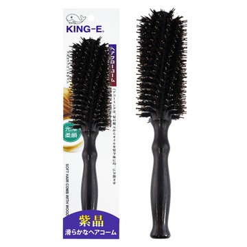 紫晶天然木鬃梳-捲梳-8809B-3入組