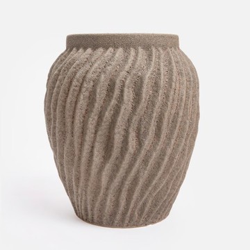 瑞典DBKD RAW陶瓷花器29cm 深棕