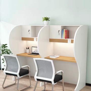帶門自習室學習桌隔斷書桌桌椅沉浸桌子單人位培訓考研封閉式共享 c8073