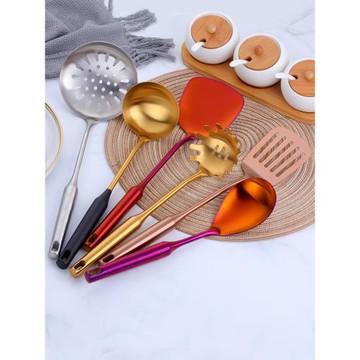 304不銹鋼鍋鏟家用非硅膠鏟套裝鐵鍋鏟炒勺廚具全套烹飪炒菜鏟子