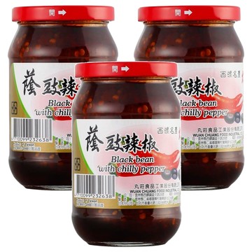 丸莊醬油 蔭豉辣椒  380g  3罐