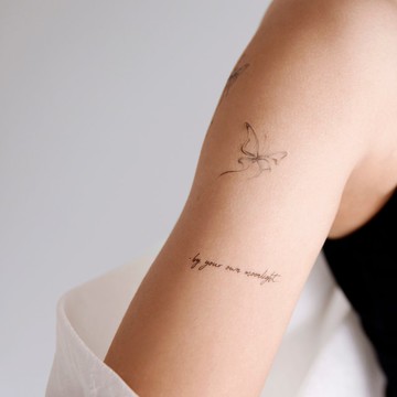 【啞光紋身貼紙】原創設計 | 刮刮紋身貼刺青貼 - Moonlight 黑色