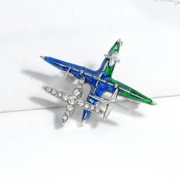 【ANGEL】閃耀星星綠藍水鑽胸針別針兩用款(綠藍色)