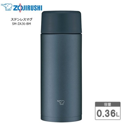 ZOJIRUSHI SM-ZA36-BM スレートブラック　象印 ステンレスマグ TUFF 0.36L(360ml) / ステンレス真空二重構造の魔法びん 保温・保冷に優れたマグボトル 36サイズ