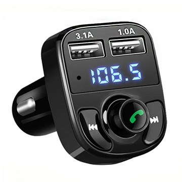 DTAudio 車用藍芽撥放器 雙USB充電 3.1A+1.0A  HY-82  黑色