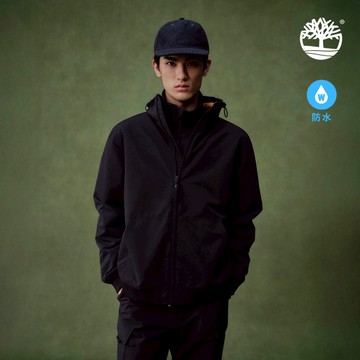 Timberland 男款黑色防潑水抓絨內裡飛行外套|A28GP001