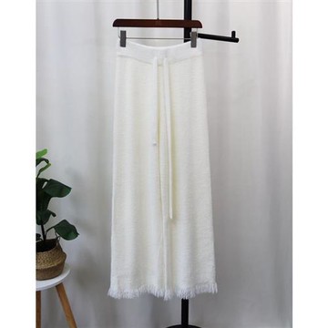 【米蘭精品】休閒褲針織長褲仿水貂絨高腰抽繩女褲子3色74jl79