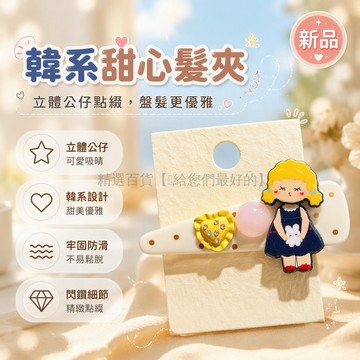 台灣出貨✨ 卡通波點小女孩髮夾 韓國風格刘海夾 可愛減齡髮飾 2026新款造型夾 兒童頭飾配件