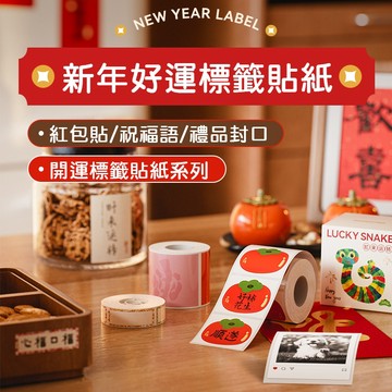 《台灣精臣》精臣過年新年標籤貼紙 B21/B21S/B21PRO/B31/B3S/B1標籤紙 春節禮品包裝 新年刮刮卡