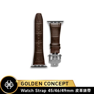 【Golden Concept】Apple Watch 45/46/49mm 棕皮革錶帶 WSA-CE-BR-TTG