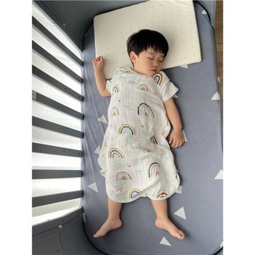 夏季嬰兒睡袋A類竹棉兒童防踢被四層紗布柔軟透氣寶寶背心款睡袋