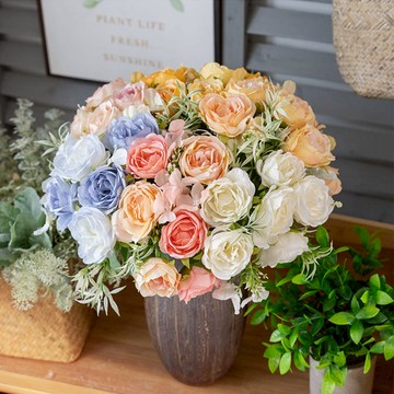 🌷靜香春牡丹花束🌷仿真花 人造花 假花 牡丹花束 仿真牡丹花 居家裝飾 拍照背景 婚禮擺設 乾燥花 花材 新娘手捧花束