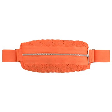 BOTTEGA VENETA 666850 經典帆布大編織胸口包/腰包.橘