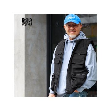 爸爸秋裝棉馬甲多口袋保暖背心老人爺爺春秋坎肩中老年無袖外套