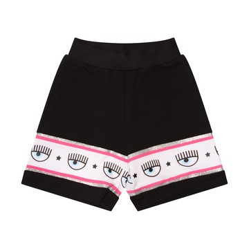 Chiara Ferragni - Black Cotton Eye Star Shorts