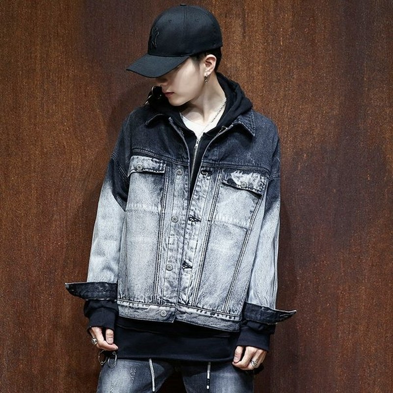 ジャケット デニム アウター メンズ 男性 長袖 カジュアル ファッション クール カウボーイ ブラック ブルー 秋 冬 通販 Lineポイント最大1 0 Get Lineショッピング
