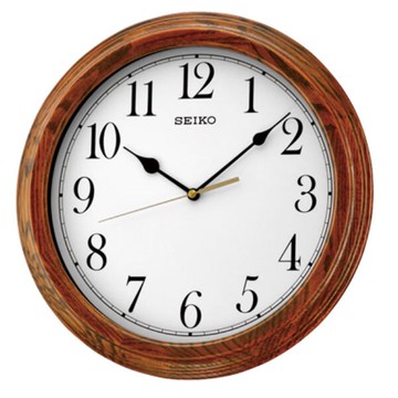 seiko SK037 精工鐘 (QXA528B) 古典木頭風格黑白標準鐘/33*4.7cm｜樂天全館特惠中★指定刷卡回饋10%