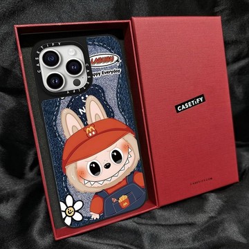 ins風 牛仔拉布布 適用蘋果17 16ProMax手機殼情侶iPhone15新款14/13防摔12 11
