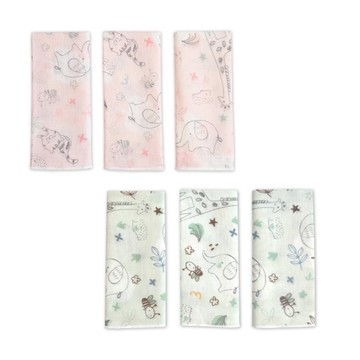 Vibebe 印花紗布手帕3入