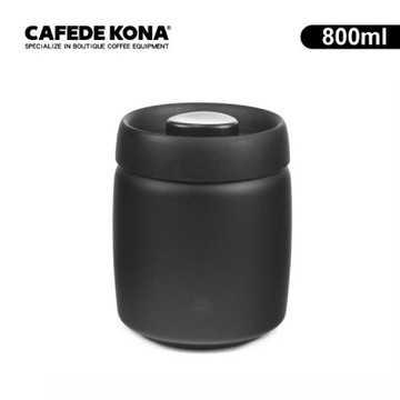 CAFEDE KONA不鏽鋼真空密封罐(黑)800ml