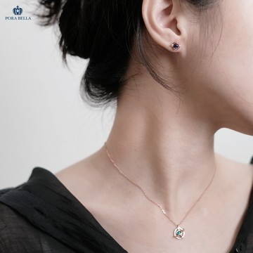 925純銀夢幻星球項鍊 藍寶石項鍊  輕奢小眾ins項鍊 日韓氣質  Necklace