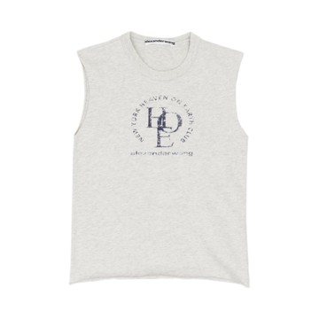 alexanderwang 毛邊Logo無袖 T 恤