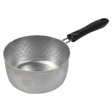 PEARL LIFE 珍珠金屬 日本製銀河壓紋不銹鋼雪平鍋  18cm  1個  銀色