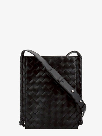 Leather shoulder bag with intrecciato motif - BOTTEGA VENETA - gender_Man