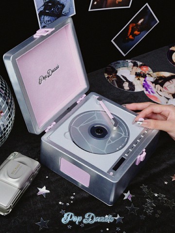 TINYL POPDAZZLE Kpop復古cd機藍牙音響一體播放器光盤光碟唱片機【宜家良品百貨】
