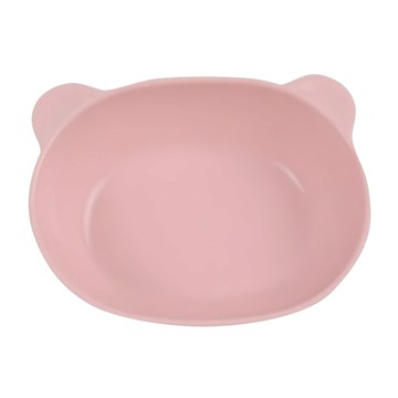 SiliPot 鉑金矽膠熊讚造型碗 學習餐碗 100%鉑金矽膠 韓國製造 不含BPA  豆沙粉  1個