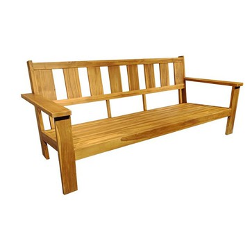 【吉迪市100%全柚木家具】ETLI006A 柚木典雅造型三人椅 不含墊