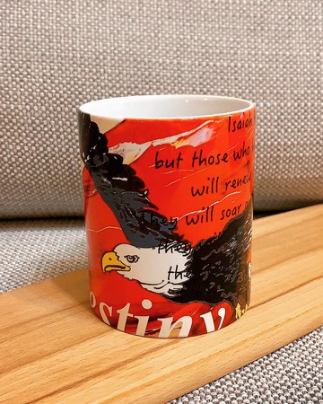 如鷹展翅 Eagle's Wings 馬克杯 手繪插畫風格 原創Q版 咖啡杯