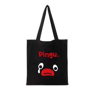 🔥臺灣出貨 高CP值 熱賣好物 PingU企鵝家族簡約清新收納通勤男女學生百搭帆布包輕鬆熊帆布包