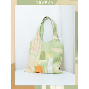 原創油畫綠色帆布包新款帆布袋大容量包包小眾單肩包禮物手提袋w