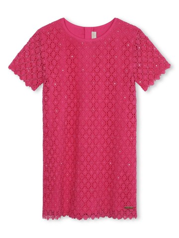 Michael Kors Kids - floral-lace cotton dress - kids - Cotton - 4 yrs - Pink