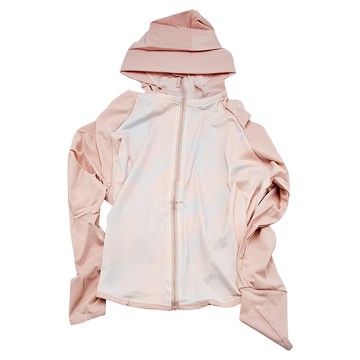 兒童涼感防曬外套，UPF50+ 滌綸  2XL  淡粉