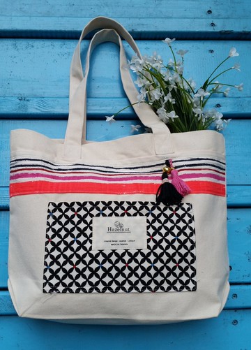 北歐綠色桃紅色圖案小流蘇包包手北歐款式肩背包側背包