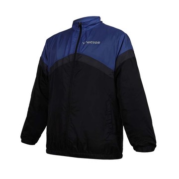 VICTOR 男女梭織運動外套-吸濕排汗 休閒 上衣 勝利 J-11161C 黑丈青銀