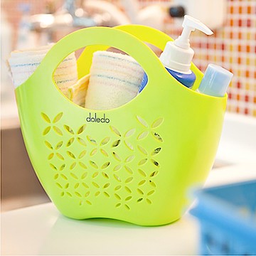 【DOLEDO】花漾提袋收納籃(二入裝)