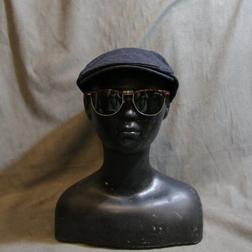 Back to Green::復古帽款 深藍格紋 報童 m-05//vintage hat