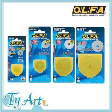 同央美術網購 日本 OLFA 拼布裁布刀刀片 四款尺寸任選 18mm、28mm、45mm、60mm 圓形替刃 切割省力m