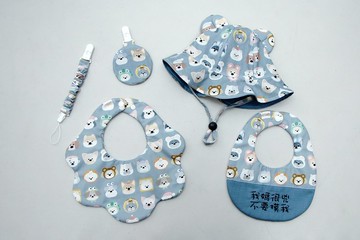 Gugu 手創 -  狗狗 客製 / 圓兜 / 奶嘴鍊 / 平安福袋/彌月禮盒