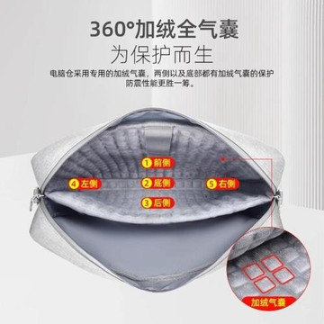 德國2024新款筆記本電腦包手提女士氣囊適用蘋果華為聯想游戲本15.6單肩戴爾14男17通勤18斜挎16英寸單肩