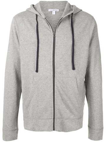 James Perse - vintage fleece hoodie - men - Cotton - 4 - Grey