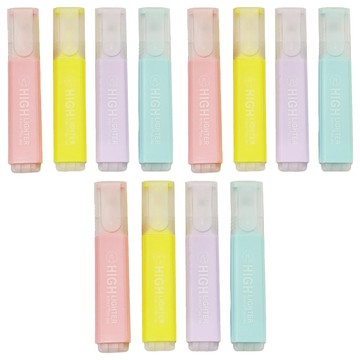 Ho覓好物 粗螢光筆  12支  多色