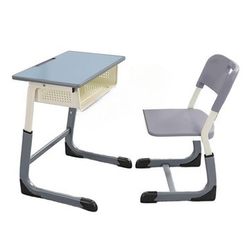 學校輔導班課桌椅可升降培訓班雙人中小學生椅單人學習課桌椅套裝[DD120109]