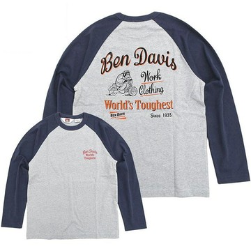 BEN DAVIS 26780030-60 RIDER RAGLAN L/S TEE 長T (深藍色)