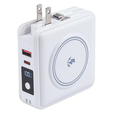 RONEVER 全能旅充行動電源 15000mAh USB-A Lightning Type-C  D02-1  白色