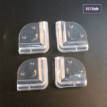 桌角防撞套 透明桌角防撞套(加厚款1包4入) 附透明雙面貼紙 兒童軟膠保護墊 兒童安全防撞貼片 【居家達人 BA165】